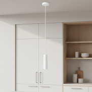 Artdelight Milano - lampe suspendue - Ø 6,6 x 175 cm - blanc