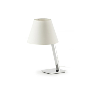 Faro Moma - lampe à poser - 30 x 23 x 44 cm - chrome et blanc