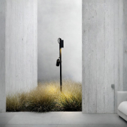 Nova Luce Darma - lampe de jardin - Ø 10,5 x 122 cm - 13W LED inclus - IP65 - noir sablé