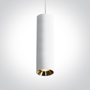 ONE Light Cylinder - lampe suspendue - Ø 7,5 x 240 cm - blanc