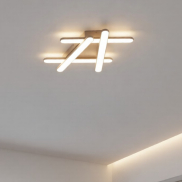 Nova Luce Willow - plafonnier - 51 x 39 x 5,6 cm - 38W LED dimmable inclus - blanc sable