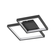 Nova Luce Porto - plafonnier - 32 x 32 x 6 cm - 19W LED inclus - noir sable