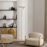 Nova Luce Tilia - lampadaire - Ø 33 x 168 cm - 26W dimmable LED inclus - café moka