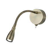 Searchlight LED Adjustable Wall Lights - applique murale avec interrupteur - 8 x 28,5 cm - 0,5W LED inclus - laiton antique