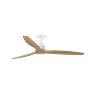 Faro Alo L - ventilateur de plafond avec rosace encastrée - Ø 152 cm - blanc mat et pin