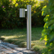 Lucide Arne 1 - lampe de jardin - 50 cm - 5W LED inclus - IP44 - chrome satiné
