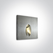 ONE Light Indoor/Outdoor Dark Light Wall Recessed - applique murale encastrée - 7 x 4,5 x 7 cm - 3W LED inclus - IP54 - aluminium