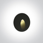 ONE Light Indoor/Outdoor Dark Light Wall Recessed - applique murale encastrée - Ø 62,5 x 4,5 cm - 3W LED inclus - IP54 - noir