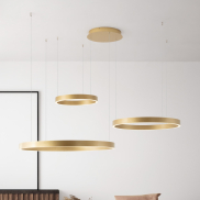 Nova Luce Elowen - lampe suspendue - 148 x 250 x 106 cm - 181W dimmable LED inclus - or brossé