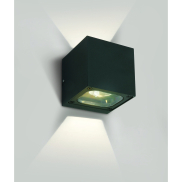 ONE Light Cube Wall Lights Up & Down- applique murale extérieure - 10 x 10 x 10 cm - 6W LED inclus - IP65 - anthracite