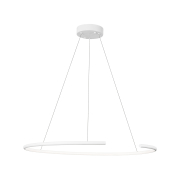 Nova Luce Breda - lampe suspendue - Ø 70 x 200 cm - 30W LED inclus - blanc sable