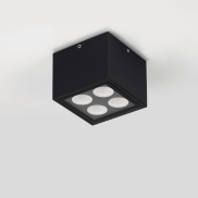 Nova Luce Jax - plafonnier extérieur - 8 x 6,5 x 8 cm - 8W LED inclus - IP54 - anthracite foncé