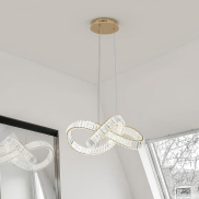 Nova Luce Conceto - suspension - Ø 60 x 120 cm - 49W LED dimmable inclus - or