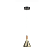 Nova Luce Venanzio - lampe suspendue - Ø 12,5 x 120 cm - laiton