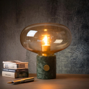 Lucide Charlize - lampe à poser - Ø 23 x 24cm - ambre