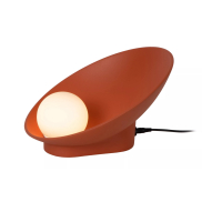 Lucide Raynell - lampe à poser - 23,5 x 26,2 x 15,3 cm - 6W LED dimmable inclus - terracotta
