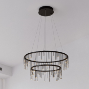 Nova Luce Stellar - lampe suspendue - Ø 65 x 150 cm - 41W dimmable LED inclus - noir chromé