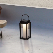 Nova Luce Verhal - lampe de table portable à énergie solaire avec port USB - 16 x 47,5 x 16 cm - 2W dimmable LED inclus -  IP54 - anthracite foncé