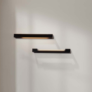 Nova Luce Arga - applique murale - 45 x 4 x 10 cm - 12W LED inclus - IP44 - noir sablé