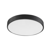 Nova Luce Hadon - plafonnier - Ø 40 x 5 cm - 24W LED inclus - noir sable et blanc mat