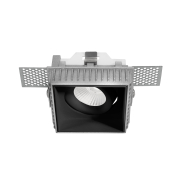 Nova Luce Brad - spot encastrable sans garniture - 88 x 88 mm, 85 x 85 mm taille d'encastrement - noir