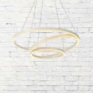 Lucide Triniti - lampe suspendue - Ø 80 x 135 cm - 136W LED dimmable inclus - blanc