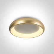 ONE Light LED Décoratif - plafonnier - Ø 40 x 8,5 cm - 30W LED inclus - or brossé - couleur de lumière blanc chaud à blanc