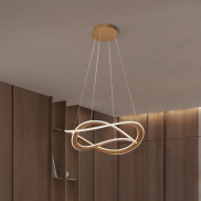 Nova Luce Celestia - lampe suspendue -  Ø 60 x 120 cm - 87W dimmable LED inclus - laiton doré