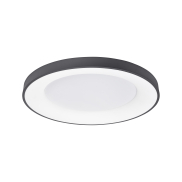 Nova Luce Rando Thin - plafonnier - Ø 60 x 9 cm - 50W LED dimmable inclus - noir sable - lumière blanche