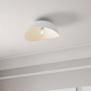 Nova Luce Opsi - plafonnier - Ø 40 x 20 cm - blanc sablé
