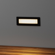 Nova Luce Echo - applique encastrée - 17,6 x 6,25 x 6,3 cm - 6W LED inclus - IP54 - noir sablé