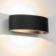 Artdelight Sharp - applique murale - 19 x 10 x 7 cm - 7,2W LED dimmable inclus - IP65 - noir