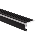 KLUS Steko-plus - Profilé LED pour bords de marche - 2,64 x 4,06 cm - noir