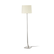 Faro Rem - lampe sur pied - 171 cm - nickel mat et blanc