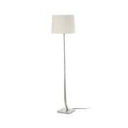 Faro Rem - lampe sur pied - 171 cm - nickel mat et beige