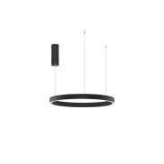 Nova Luce Elowen - lampe suspendue - Ø 80 x 150 cm - 77W LED dimmable inclus - noir