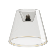 Creative Cables Lampe LED Ghost Cone - Ø 19 x 15 cm - E27 - 6W - 2200K - transparent