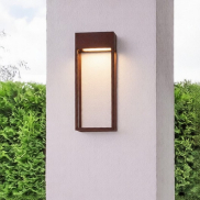 Nova Luce Moby - applique murale extérieure - 16 x 40 x 9 cm - 20W LED inclus - IP65 - corten