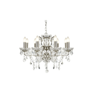 Searchlight Paris - lustre - Ø 70 x 135 cm - argent satiné