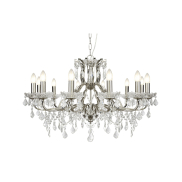 Searchlight Paris - lustre - Ø 88 x 140 cm - argent satiné