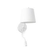 Faro Berni - applique murale avec interrupteur - 20 x 29 x 57 cm - 3W LED inclus - blanc mat