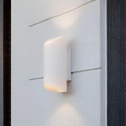 Nova Luce Nocta - applique murale extérieure - 9,6 x 24 x 10 cm - 9W LED inclus - IP54 - blanc sablé