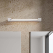 Nova Luce Arga - applique murale - 60 x 4,2 x 10 cm - 17W LED inclus - IP44 - blanc sablé