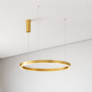 Nova Luce Elowen - lampe suspendue - Ø 80 x 150 cm - 77W LED dimmable inclus - or