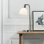 Nordlux Ray 12 - lampe à poser - 46 cm - chrome et blanc opale
