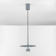 Nova Luce Edem - lampe suspendue - Ø 30 x 217 cm - 8W LED inclus - bleu gris
