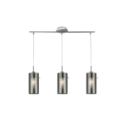 Searchlight Duo 2 - lampe suspendue - 71 x 12 x 130 cm - verre fumé et dépoli