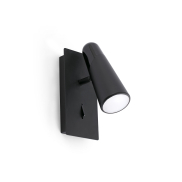 Faro Lao - applique murale avec interrupteur - 7,5 x 12 x 15,5 cm - 4,5W LED inclus - noir mat