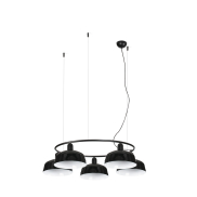 Faro Tatawin M - suspension - Ø 96,6 x 100 x 210 cm - noir satiné et noir brillant