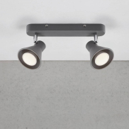 Nordlux Oak 9 - spot en saillie 2L - 28,5 x 8,6 cm - gris